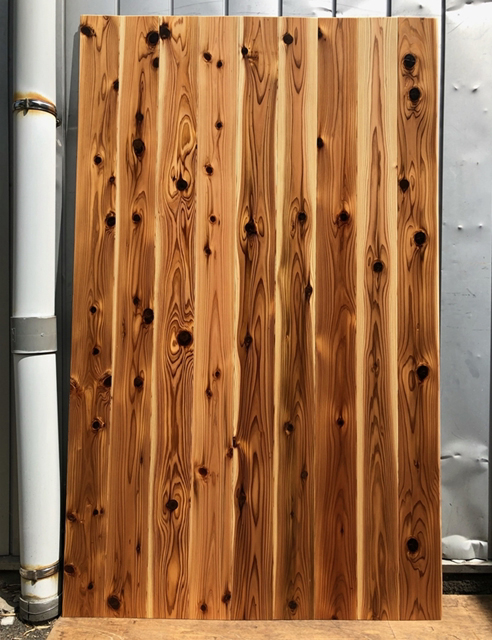 杉(赤多め) 無垢フローリング OPC(1枚板) 低温床暖可   UVオスモクリア塗装 源平・節あり 15×120×1820(mm) 3.05平米入
