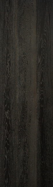 ナラ(オーク)【サーモ処理】 複合フローリング 4mm単板 床暖対応  ブラッシング加工 UVブラックツヤ消塗装 ABグレード 15×180×1820(mm) 1.64平米入